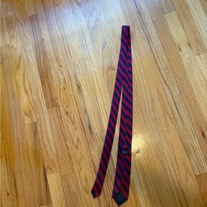 Red and Blue Striped Men's Tie
